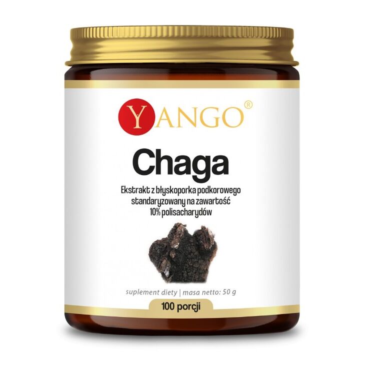 YANGO Chaga-kivonat – 10% poliszacharidok (50 g) – Viking Supplements
